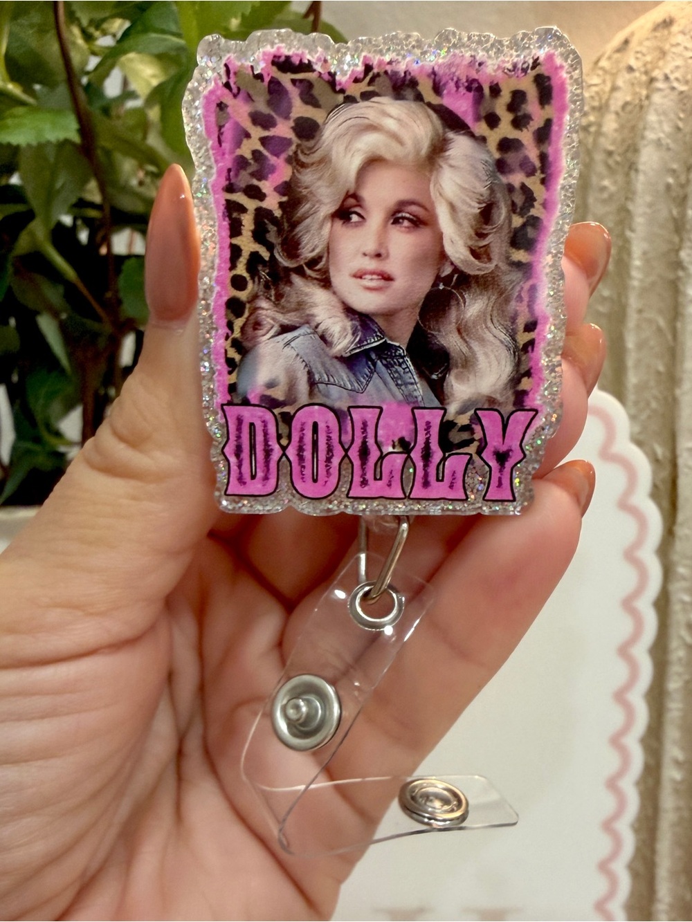 Leopard 'Dolly' Badge Reel Accessory